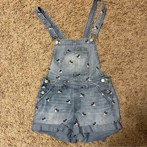 Disney Parks Mickey Mouse Overalls Sz Small Worn Twice